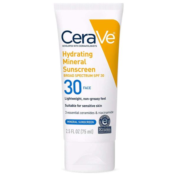 CeraVe Sun Protection, SPF 30 Sunscreen Face Lotion, 2.5 Ounce