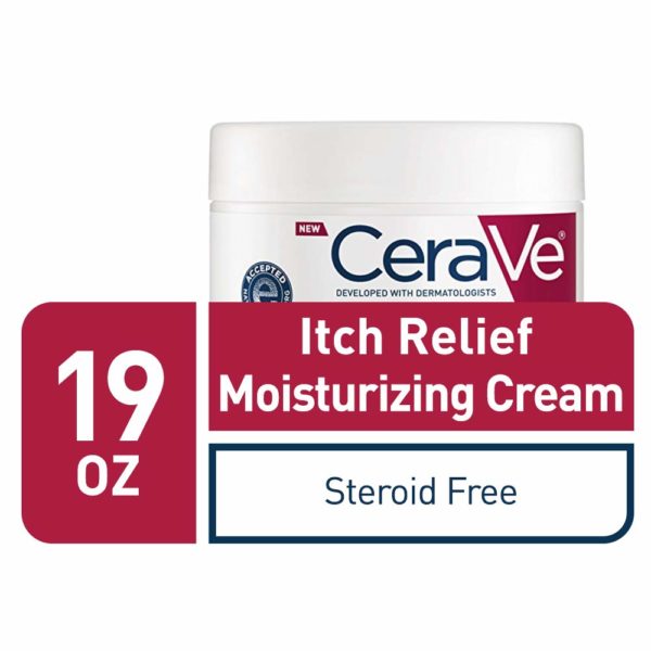 CeraVe Moisturizing Cream for Itch Relief | Anti Itch Cream with Pramoxine Hydrochloride | Relieves Itchy with Minor Skin Irritations, Sunburn Relief, Bug Bites | Fragrance Free | 19 Ounce - Image 3