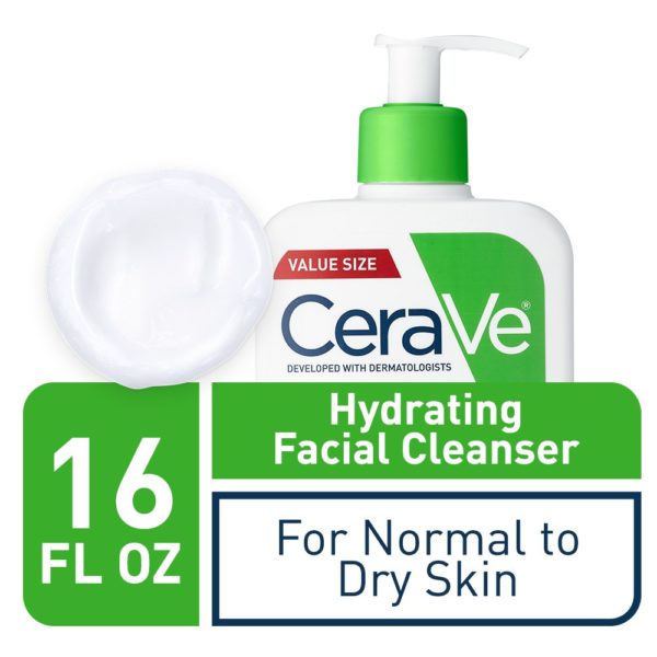 CeraVe Hydrating Facial Cleanser | Moisturizing Non-Foaming Face Wash with Hyaluronic Acid, Ceramides and Glycerin | 16 Fluid Ounce - Image 3