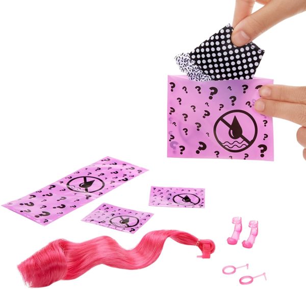 Barbie Color Reveal Doll with 7 Surprises: 4 Mystery Bags Contain Surprise Hair Piece, Skirt, Shoes & Earrings; Water Reveals Doll’s Look & Color Change on Bodice & Hair [Styles May Vary] - Image 4