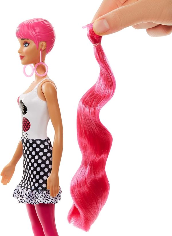 Barbie Color Reveal Doll with 7 Surprises: 4 Mystery Bags Contain Surprise Hair Piece, Skirt, Shoes & Earrings; Water Reveals Doll’s Look & Color Change on Bodice & Hair [Styles May Vary] - Image 2