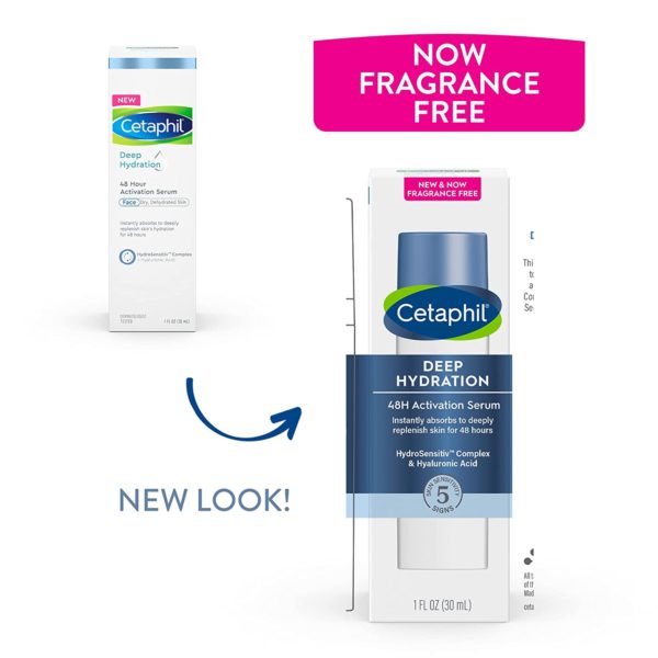CETAPHIL Deep Hydration 48Hr Activation Serum | 1 fl oz | 48 Hr Face Moisturizer for Dry, Sensitive Skin | With Hyaluronic Acid, Vitamin E & B - Image 3